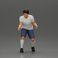 Diorama modelbouw productfoto 1: Diorama-miniatuur: Man in shorts tijdens tafelvoetbal, T-shirt & hoge sokken (Ref Nr. A71)