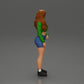 Diorama modelbouw productfoto 2: Miniatuurfiguur: Sportief meisje staand met korte jas, shorts en sneakers (Ref Nr. A74)