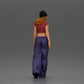Diorama modelbouw productfoto 2: Miniatuurfiguur: Hip-Hop Lowrider vrouw met pet, korte top & baggy broek (Ref Nr. A103)