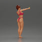 Diorama modelbouw productfoto 2: Diorama-miniatuur: Vrouw in bikini maakt selfie op het strand, staande figuur (Ref Nr. A69)