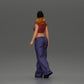 Diorama modelbouw productfoto 3: Miniatuurfiguur: Hip-Hop Lowrider vrouw met pet, korte top & baggy broek (Ref Nr. A103)