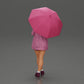 Diorama modelbouw productfoto 3: Vrouwelijke diorama-figuur in open vest en korte broek met paraplu (Ref Nr. A92)