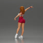 Diorama modelbouw productfoto 4: Diorama-figuur: dynamische vrouw in rode sportoutfit, staande pose, sportschoenen (Ref Nr. A124)