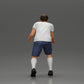 Diorama modelbouw productfoto 4: Diorama-miniatuur: Man in shorts bij tafelvoetbal, T-shirt & hoge sokken (Ref Nr. A71)
