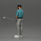 Diorama modelbouw productfoto 4: Diorama figuur: Miniatuur-golfer staand met pet, handschoen en golfclub - Dioramafiguur (Ref Nr. A143)