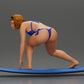Diorama modelbouw productfoto 5: Diorama-miniatuur: Surferin kniend in bikini op surfplank, alleen (Ref Nr. A119)