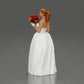 Diorama modelbouw productfoto 5: Diorama figuur: Miniatuur-bruid in een lange witte jurk met een boeket (Ref Nr. A132)