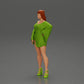 Diorama modelbouw productfoto 5: Diorama-miniatuur: Poserende vrouw in kimono-jurk met plateau-schoenen (Ref Nr. A86)