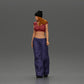 Diorama modelbouw productfoto 5: Miniatuur-figuur: Hip-Hop Lowrider vrouw met pet, korte top & baggy-broek (Ref Nr. A103)
