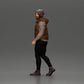 Diorama modelbouw productfoto 5: Diorama figuur: Baardige man in winterkleding, lopend - Diorama-miniatuur (Ref Nr. A129)