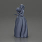 Diorama modelbouw productfoto 6: Diorama figuur: Miniatuur-bruid in een lange witte jurk met boeket (Ref Nr. A132)