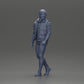 Diorama modelbouw productfoto 6: Diorama figuur: Baardige man in winterkleding, lopend - Diorama-miniatuur (Ref Nr. A129)