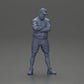 Diorama modelbouw productfoto 6: Figuur: Man met gekruiste armen, pet, jas, shorts, sportschoenen (Ref Nr. A125)