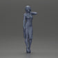 Diorama modelbouw productfoto 6: Vrouwelijke diorama-figuur in mini-jurk, kort haar, hand om de hals, ketting (Ref Nr. A99)