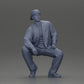 Diorama modelbouw productfoto 6: Diorama-figuur: Zittende hiphopman met jas, pet en sneakers (Ref Nr. A62)