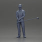 Diorama modelbouw productfoto 6: Diorama figuur: Miniatuur-golfer staand met pet, handschoen en golfclub - Dioramafiguur (Ref Nr. A143)