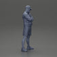 Diorama modelbouw productfoto 7: Figuur: Man met gekruiste armen, pet, jas, shorts, sportschoenen (Ref Nr. A125)
