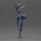 Diorama modelbouw productfoto 7: Miniatuurfiguur: Man in shorts draagt vriendin op schouders, poserend paar (Ref Nr. A76)