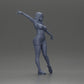 Diorama modelbouw productfoto 7: Diorama-figuur: dynamische vrouw in rode sportoutfit, staande pose, sportschoenen (Ref Nr. A124)