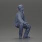 Diorama modelbouw productfoto 7: Diorama-figuur: Zittende hiphop-man met jas, pet en sneakers (Ref Nr. A62)
