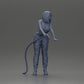 Diorama modelbouw productfoto 7: Diorama figuur: Mechanica met brandstofpistool in rode overall - staande diorama-miniatuur (Ref Nr. A136)