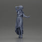 Diorama modelbouw productfoto 7: Miniatuur-figuur: Vrouw in lange trouwjurk met hoge hakken, elegant poserend (Ref Nr. A109)