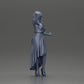 Diorama modelbouw productfoto 8: Miniatuurfiguur: Vrouw in lange trouwjurk met hoge hakken, elegant poserend (Ref Nr. A109)