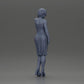 Diorama modelbouw productfoto 8: Vrouwelijke diorama-figuur in mini-jurk, kort haar, hand om de hals, ketting (Ref Nr. A99)