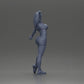 Diorama modelbouw productfoto 8: Diorama-figuur: dynamische vrouw in rode sportoutfit, staande pose, sportschoenen (Ref Nr. A124)