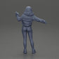 Diorama modelbouw productfoto 9: Diorama-miniatuur: Vrouw in open jas, crop top en strakke broek (Ref Nr. A114)