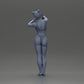 Diorama modelbouw productfoto 9: Diorama-miniatuur: Vrouw in bikini maakt selfie op het strand, staande figuur (Ref Nr. A69)