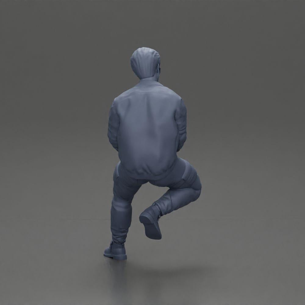 Diorama modelbouw productfoto 9: Diorama-figuur: Zittende man in auto, jas & zonnebril (Ref Nr. A107)