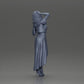 Diorama modelbouw productfoto 9: Miniatuurfiguur: Vrouw in lange trouwjurk met hoge hakken, elegant poserend (Ref Nr. A109)