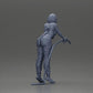 Diorama modelbouw productfoto 9: Diorama figuur: Mechanica met brandstofpistool in rode overall - staande diorama-miniatuur (Ref Nr. A136)
