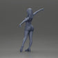 Diorama modelbouw productfoto 10: Diorama-figuur: dynamische vrouw in rode sportoutfit, staande pose, sportschoenen (Ref Nr. A124)