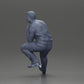 Diorama modelbouw productfoto 10: Diorama-zitfiguur: Turkse man met stropdas en vest, half knielend (Ref Nr. A72)