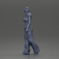 Diorama modelbouw productfoto 10: Miniatuur-figuur: Hip-Hop Lowrider vrouw met muts, korte top & baggy-broek (Ref Nr. A103)