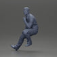Diorama modelbouw productfoto 11: Diorama-zitfiguur: Turkse man met stropdas en vest, half knielend (Ref Nr. A72)