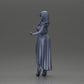 Diorama modelbouw productfoto 11: Miniatuur-figuur: Vrouw in lange trouwjurk met hoge hakken, elegant poserend (Ref Nr. A109)