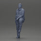 Diorama modelbouw productfoto 11: Miniatuurfiguur: corpulente Aziatische man, omhoog kijkend, in shirt, voet op trede (Ref Nr. A101)