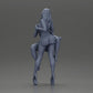 Diorama modelbouw productfoto 11: Miniatuur-diorama: 2 figuren - pet, top & shorts; korte jurk met plateauzolen (Ref Nr. A135)