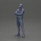 Diorama modelbouw productfoto 11: Figuur: Man met gekruiste armen, pet, jas, shorts, sportschoenen (Ref Nr. A125)