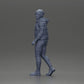 Diorama modelbouw productfoto 11: Diorama figuur: Behaarde man in winterkleding, lopend - Diorama-miniatuur (Ref Nr. A129)