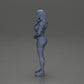 Diorama modelbouw productfoto 11: Miniatuurfiguur: Sportief meisje staand met kort jack, shorts en sneakers (Ref Nr. A74)