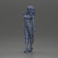 Diorama modelbouw productfoto 11: Miniatuurfiguur: Staande vrouw met krullend haar in groene outfit, poserend (Ref Nr. A130)