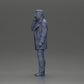 Diorama modelbouw productfoto 11: Dioramafiguur - Turkse man in mantel met coltrui, telefonerend (Ref Nr. A78)
