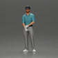 Diorama modelbouw productfoto 12: Diorama figuur: Miniatuur-golfer staand met pet, handschoen en golfclub - Dioramafiguur (Ref Nr. A143)