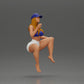 Diorama modelbouw productfoto 12: Miniatuur-diorama: 2 figuren - pet, top & shorts; korte jurk met plateaus (Ref Nr. A135)