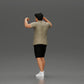 Diorama modelbouw productfoto 4: Diorama-miniatuur: Man in shirt en shorts draagt vrouw op schouders (Ref Nr. A81)