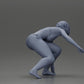 Diorama modelbouw productfoto 21: Diorama-miniatuur: Surferin kniend in bikini op surfboard, alleen (Ref Nr. A119)